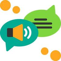 Text-to-speech Flat Icon vector