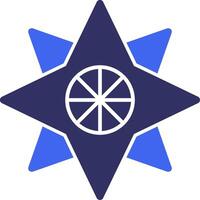Mariner-s star Solid Two Color Icon vector