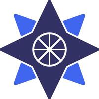 Mariner-s star Solid Two Color Icon vector