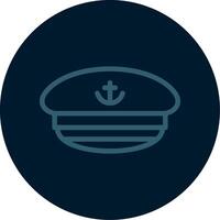 Captain-s hat Line Multi color Icon vector