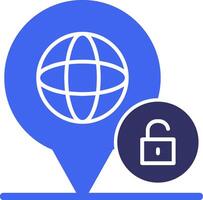 Location-independent Solid Two Color Icon vector