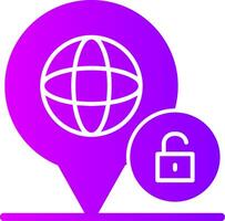 Location-independent Solid Multi Gradient Icon vector