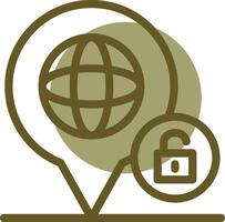 Location-independent Linear Circle Icon vector