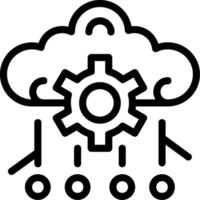 Deep Learning Line Icon vector