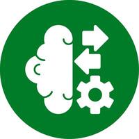 Self-optimizing Systems Glyph Circle Icon vector