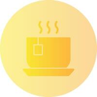 Saucer Gradient Circle Icon vector