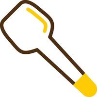 Spoonula Yellow Lieanr Circle Icon vector