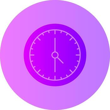 hora reloj degradado circulo icono vector