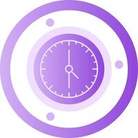 Time Clock Glyph Gradient Icon vector