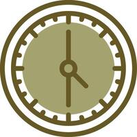 hora reloj lineal circulo icono vector