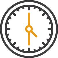 hora reloj línea circulo icono vector