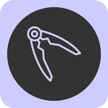 nocetto cascanueces lineal redondo icono vector