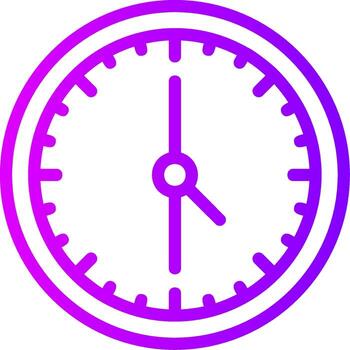 Time Clock Linear Gradient Icon vector