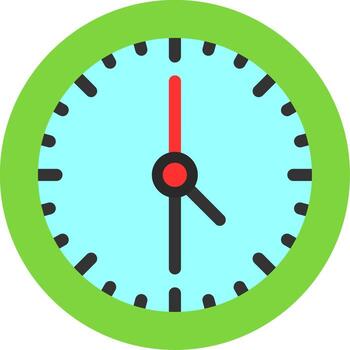 hora reloj plano icono vector