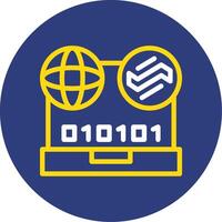 Swift Wave Dual Line Circle Icon vector