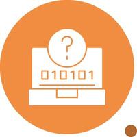 Quiz Swift Glyph Shadow Icon vector