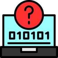 Quiz Swift Line Filled Icon vector