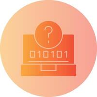 Quiz Swift Gradient Circle Icon vector