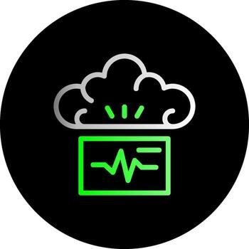 Mind Pulse Dual Gradient Circle Icon vector