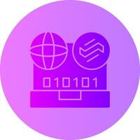 Swift Wave Gradient Circle Icon vector