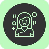Disconcertment Linear Round Icon vector