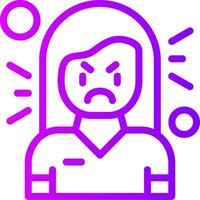 Resentment Linear Gradient Icon vector