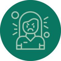Resentment Line Multi color Icon vector