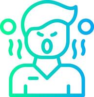 Hostility Linear Gradient Icon vector
