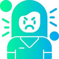 Resentment Solid Multi Gradient Icon vector