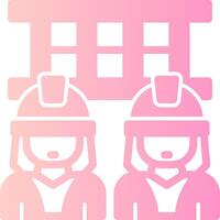 Fireman-s Carry Solid Multi Gradient Icon vector