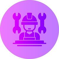 Subcontractor Gradient Circle Icon vector