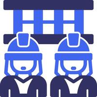 Fireman-s Carry Solid Two Color Icon vector