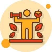Nutrition Filled Shadow Circle Icon vector