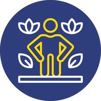 Health Kick Dual Line Circle Icon vector