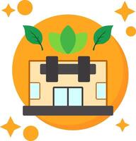 Gym Tailed Color Icon vector