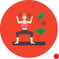 Strength Training Flat Shadow Icon vector