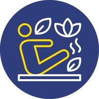 Pilates Dual Line Circle Icon vector