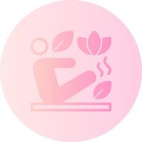 Pilates Gradient Circle Icon vector