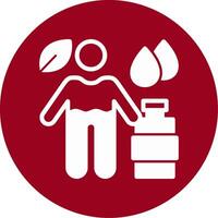 Hydration Glyph Circle Icon vector