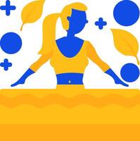 Swimming Flat Two Color Icon vector