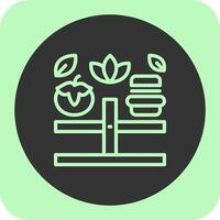 Balanced Diet Linear Round Icon vector