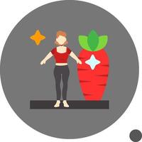 Clean Eating Flat Shadow Icon vector