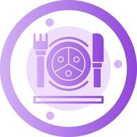 parte controlar glifo degradado icono vector