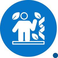Protein Glyph Shadow Icon vector
