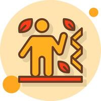 Protein Filled Shadow Circle Icon vector