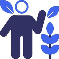 Fiber Solid Two Color Icon vector