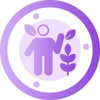 Fiber Glyph Gradient Icon vector