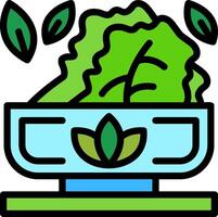 a base de plantas línea lleno icono vector