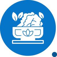 Plant-Based Glyph Shadow Icon vector