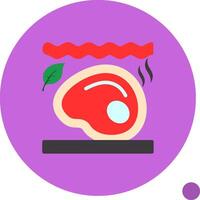 Lean Meats Flat Shadow Icon vector